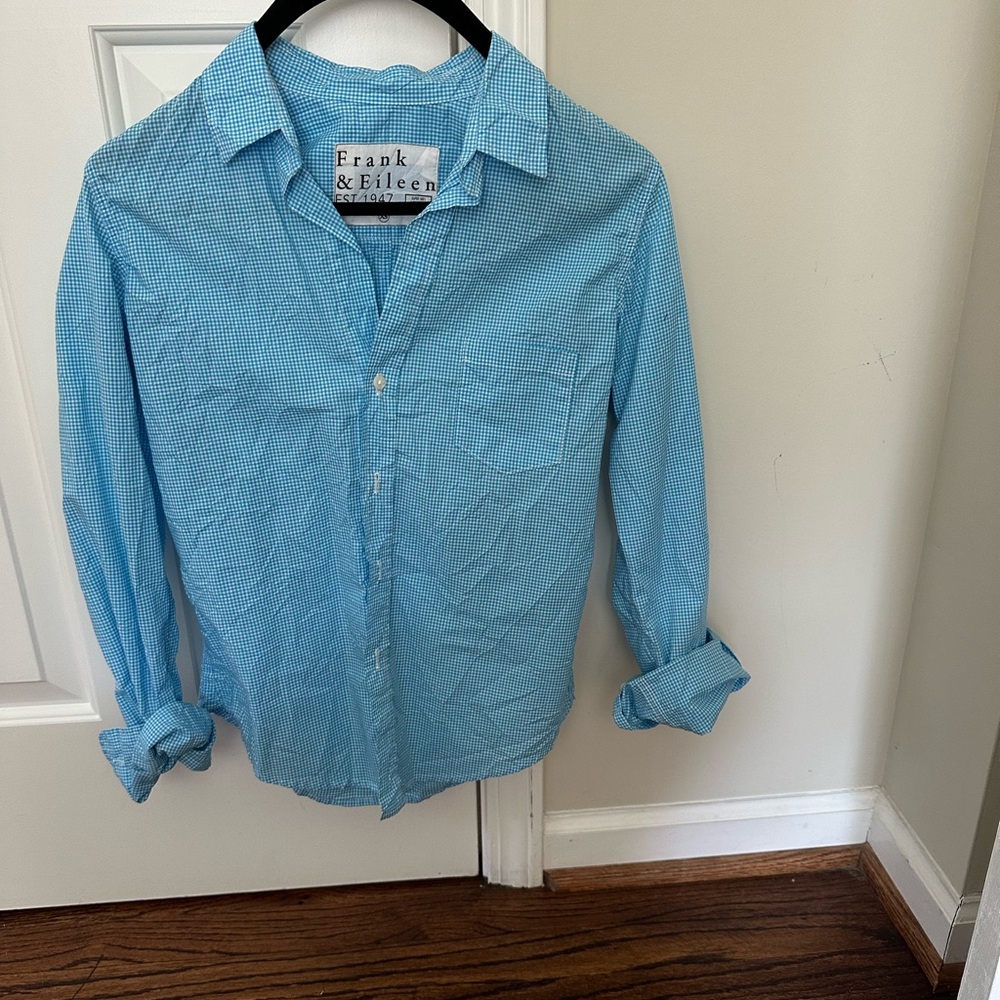 Frank & Eileen Blue Checked Shirt